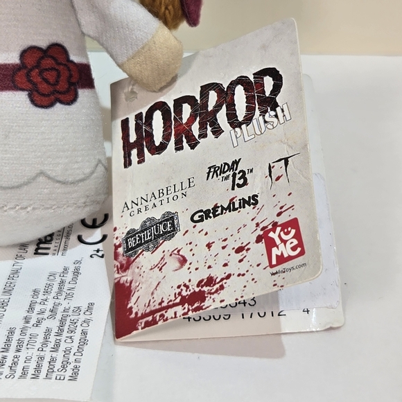 Yume Horror Annabelle Keychain Charm Plush Nwt - Picture 2 of 8
